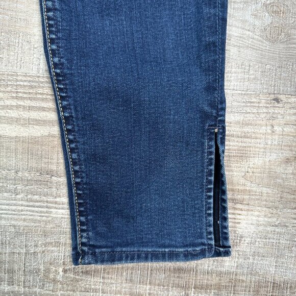 Seven For All Mankind The Ankle Skinny Jeans Women's Sz 27 Blue Slit Ankle - Picture 7 of 9